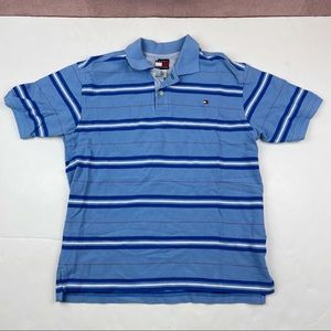 Tommy Hilfiger Blue White Stripe Polo Shirt Boy